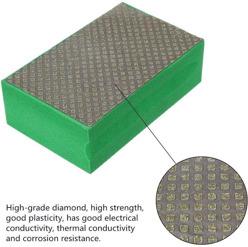 Edinstry Sanding Blocks Polishing Grinding Block Diamond Polishing Hand Pads Block For Granite Marble Glass Grinding 400 Grit, 1 Pcs - Image 3